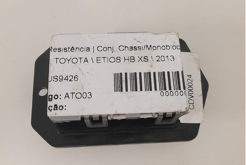 Resistência Ac Toyota Etios Hb Xs 2013 - 3q518