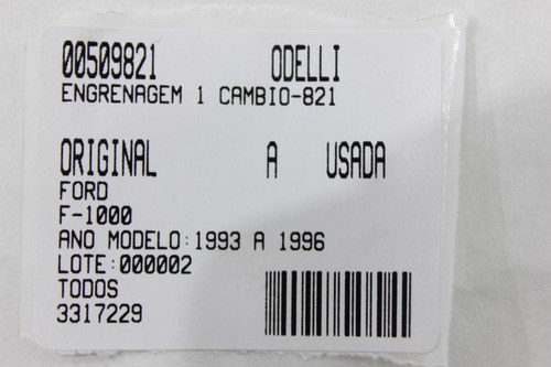 Engrenagem 1 Câmbio F-1000 93/96 Usado (821)