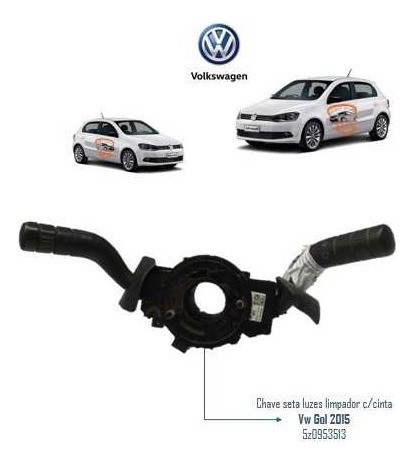 Chave Seta Luzes Limpador C/cinta Vw Gol 2015 5z0953513