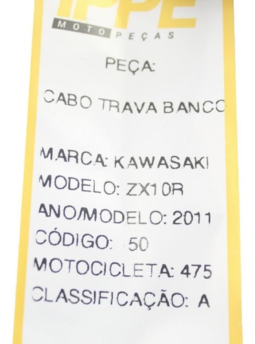 Cabo Trava Banco Kawasaki Zx10r (475) 2011