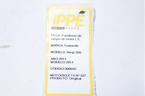 Parafusos Da Tampa Do Motor L.e. Kawasaki Ninja 300 (337)