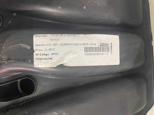 Coletor Admissão Sorento Ex2 2.4 2014