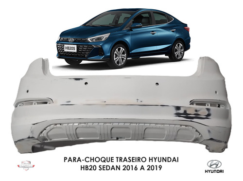 Para-choque Traseiro Hyundai Hb20 Sedan 16/19 Detalhe