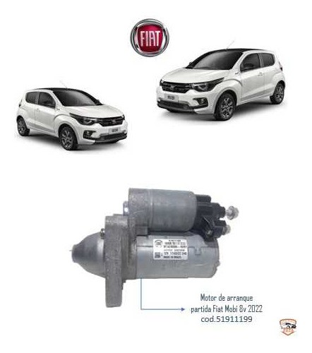 Motor De Arranque Partida Fiat Mobi 8v 2022  Cod.51911199