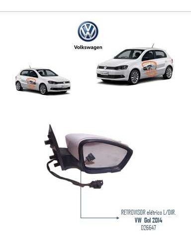 Espelho Retrovisor Elétrico Direito Vw Gol G6 2013 2014 2015