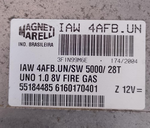 Módulo Injeção Uno Fire 2008 2009 2010 2011 1.0 8v Iaw4afbun