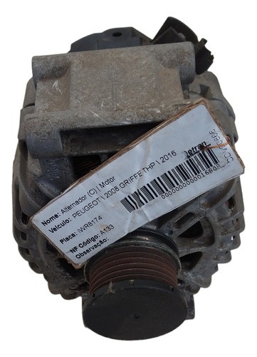 Alternador Peugeot 2008 308 408 1.6 16v Cactus Thp