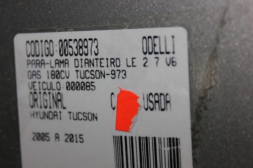 Para-lama Diant Le 2.7 V6 Gas 180cv Tucson 05/15 Usado (973)