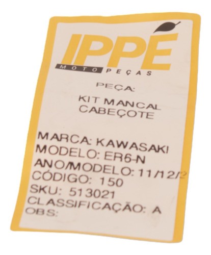 Kit Mancal Cabeçote  Kawasaki Er6n 2011/2012 Kawasaki Er 6n