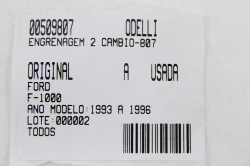 Engrenagem 2 Câmbio F-1000 93/96 Usado (807)