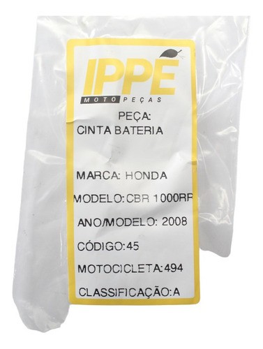 Cinta Bateria  Honda Cbr 1000 Rr (494)