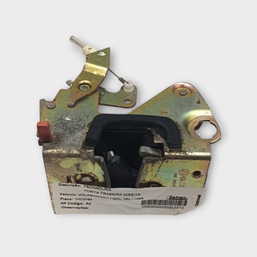 Fechadura Porta Traseira Direita Vw Gol Parati 97 A 2006