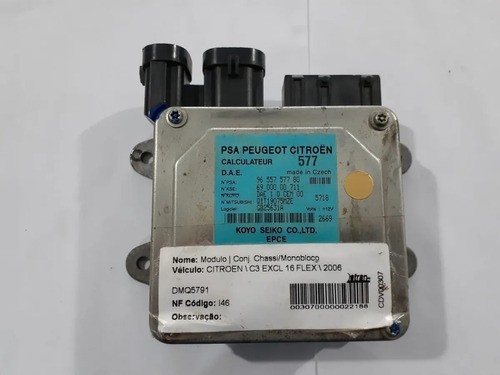 Modulo Da Direção Elétrica Citroen C3 Ano 2004 À 2012 