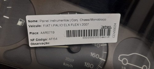 Painel De Instrumentos Fiat Palio Elx Flex 2007 - 51505001