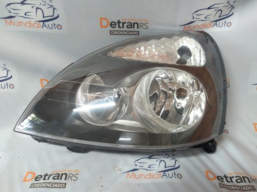 Farol L Esquerdo Renault Clio 2003/11 Mascara Cinza 4488