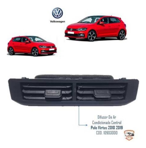 Difusor De Ar Condicionado Central Vw Polo Tsi Virtus 2018