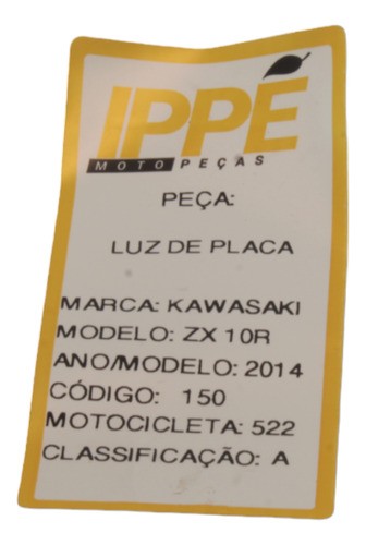 Luz De Placa  Kawasaki Zx 10r 2014 (522)