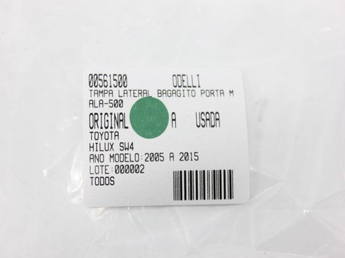 Tampa Lateral Bagagito Porta Mala Hilux Sw4 05/15 Us (500)