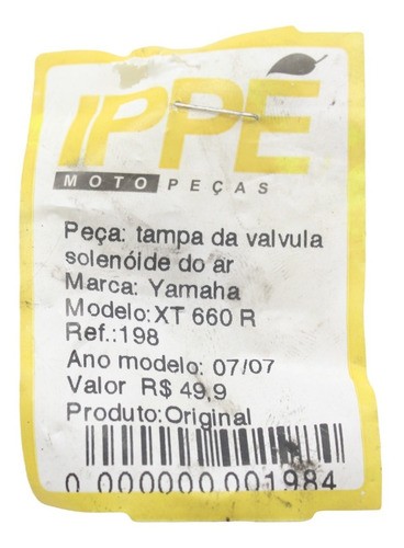 Tampa Valvula Solenoide Do Ar Xt 660 (198)