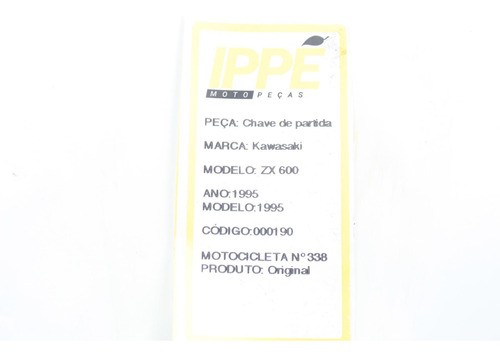 Chave De Partida  Kawasaki Zx 600 (338)