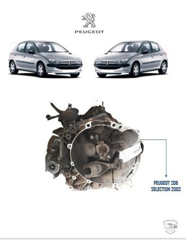 Caixa Câmbio Manual Peugeot 206 1.0 16v 2001 2002 2003 2004