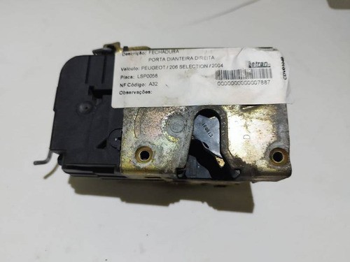 Fechadura Da Porta Dianteira Direita Peugeot 206/207  2004