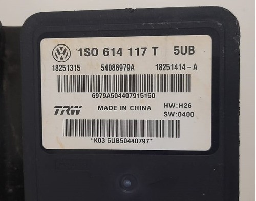 Módulo Abs Vw Up Tsi 2016 - 1so614117t