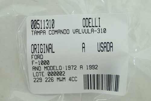 Tampa Comando Válvula F-1000 72/92 Usado (310)