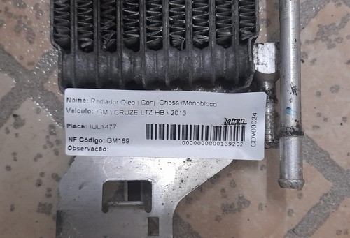 Radiador De Óleo Gm Cruze Ltz 2013 - 52432861