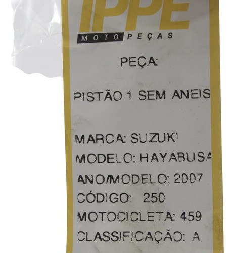 Pistão Sem Aneis Suzuki Hayabusa (459) 2007