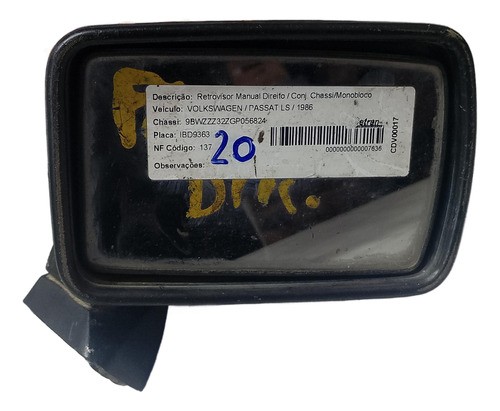 Retrovisor Espelho Passat 1983 1984 1985 1986 1987 Direito