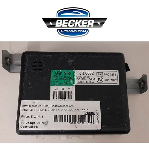 Módulo De Conforto Hyundai Tucson 2004 Á 2009 - 954002e420