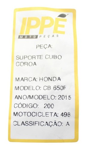 Suporte Cubo Coroa Honda Cb 650f (498) 2015