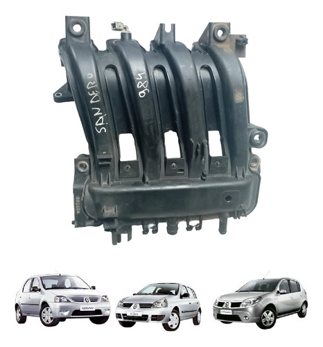 Coletor Admissão Sandero Logan Clio 1.0 16v Flex 2007 A 2013