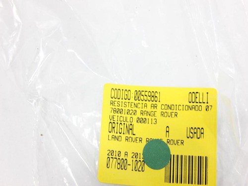 Resistência Ar Condicionado 0778001020 Range Rover 10/13 Us