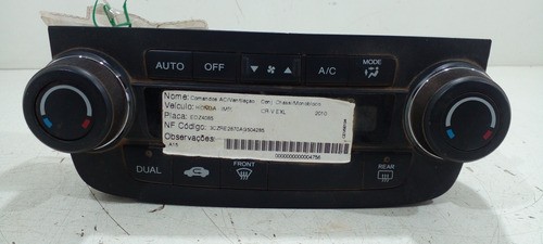 Comando Ar Condicionado Honda Cr-v 2009/11 (r)