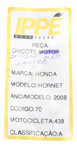 Chicote Sensor Óleo Neutro Honda Hornet (438)