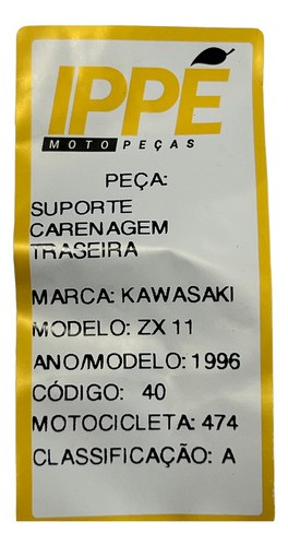 Suporte Carenagem Traseira Kawasaki Zx11 (474) 1996