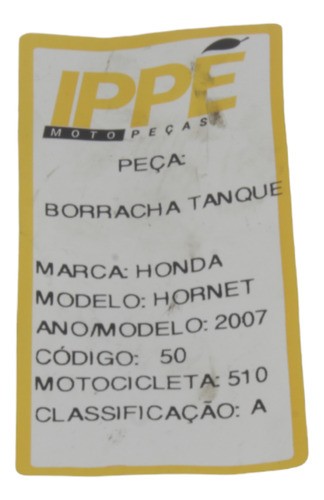 Borracha Tanque Honda Hornet Ano 2007carburada  (510)