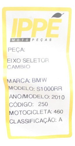 Eixo Seletor Cambio Bmw S1000 Rr (460)