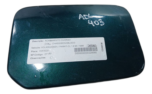 Portinhola Tanque Combustível Vw Parati  1998 Com Dlt  (ap)