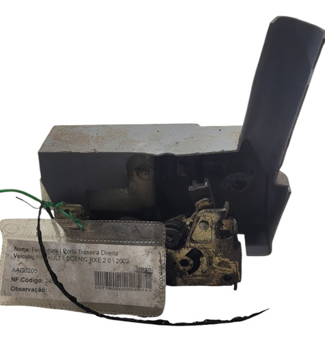 Fechadura Porta Traseira Direita Renault Scenic 2.0/ 02 (al)