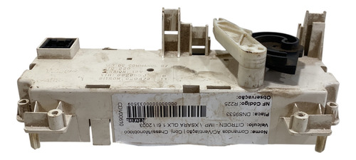 Comando Ar Condicionado Citroën Xsara 97 Até 05 Antigo