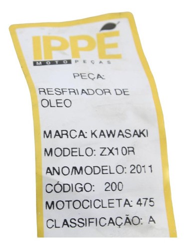 Resfriador De Oleo Kawasaki Zx10r (475) 2011