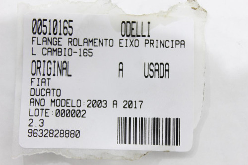 Flange Rolamento Eixo Principal Câmbio Ducato 03/17 Us (165