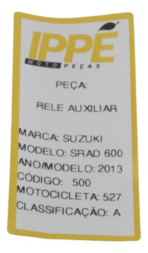 Rele Auxiliar  Suzuki Srad 600 2013 (527)