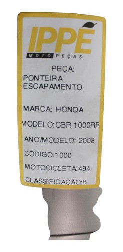 Ponteira Escapamento  Honda Cbr 1000 Rr (494)