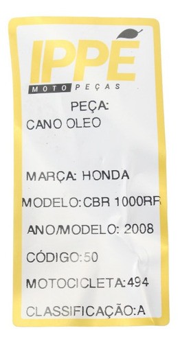 Cano Óleo Honda Cbr 1000 Rr (494)