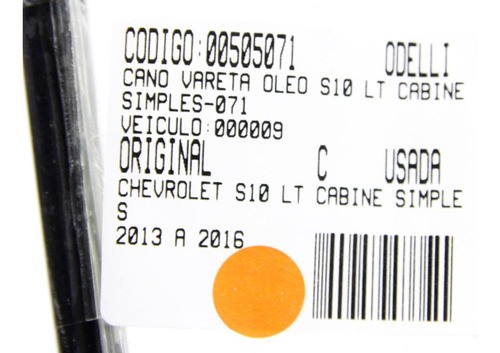 Cano Vareta Óleo S10 Lt Cabine Simples 13/16 Usado (071)