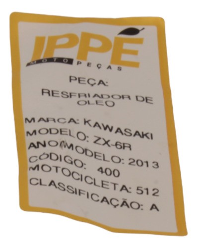 Retificador De Óleo  Kawasaki Zx6r 2013 (512)